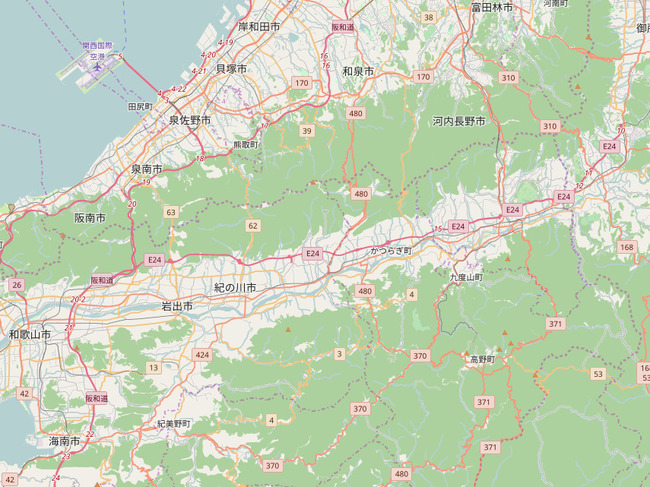 和歌山周辺広域地図
